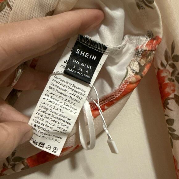 SHEIN small US 4 floral boho crop top - Picture 2 of 4